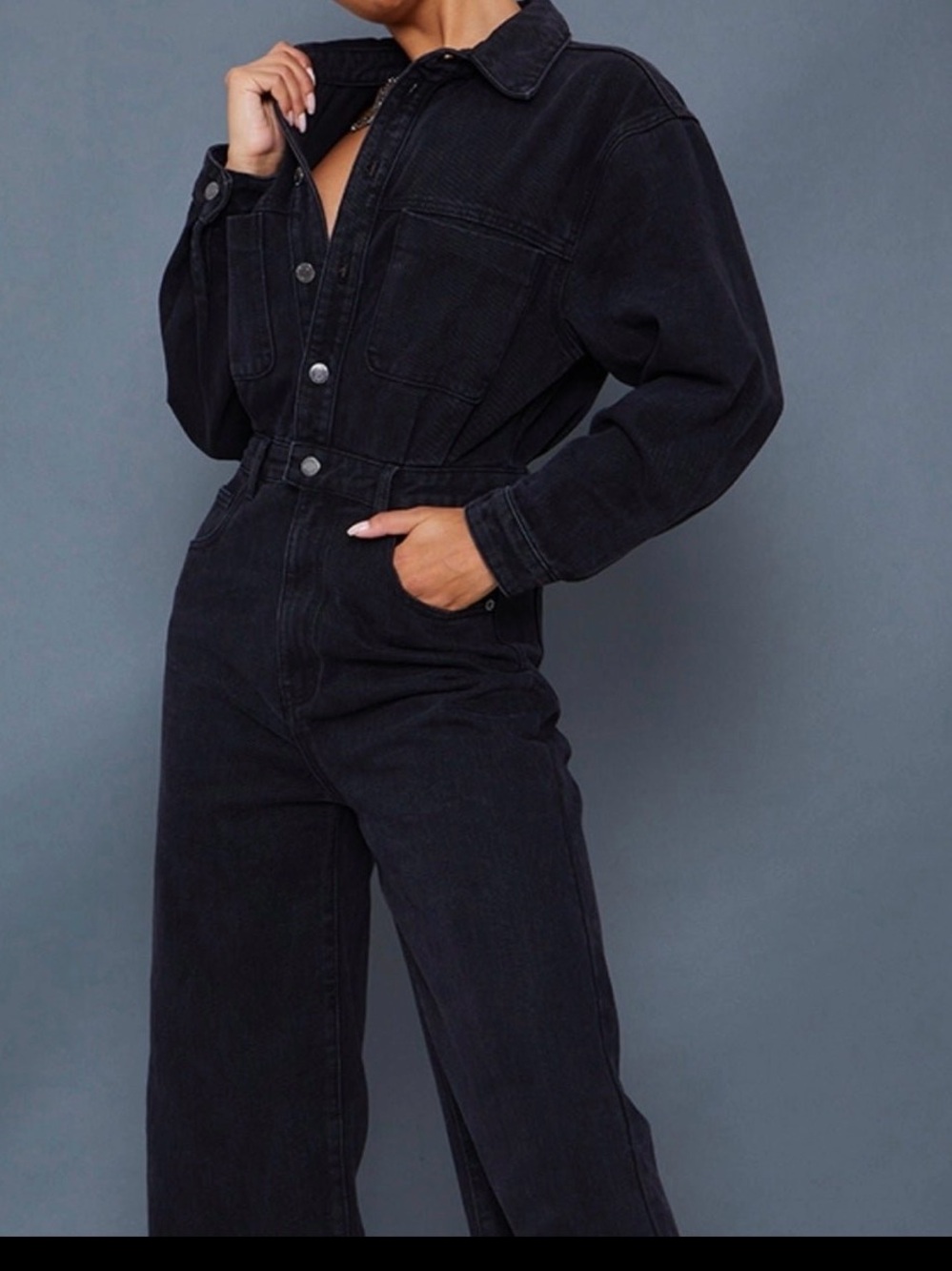 Pretty little thing denim jumpsuit! NWT!